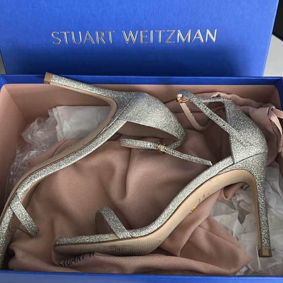 Stuart Weitzman Amelia Glitter Shows 7 B - Picture 7 of 8